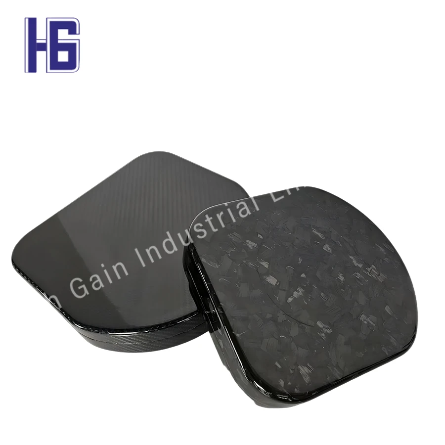 Hộp trang sức bằng sợi carbon hình bầu dục